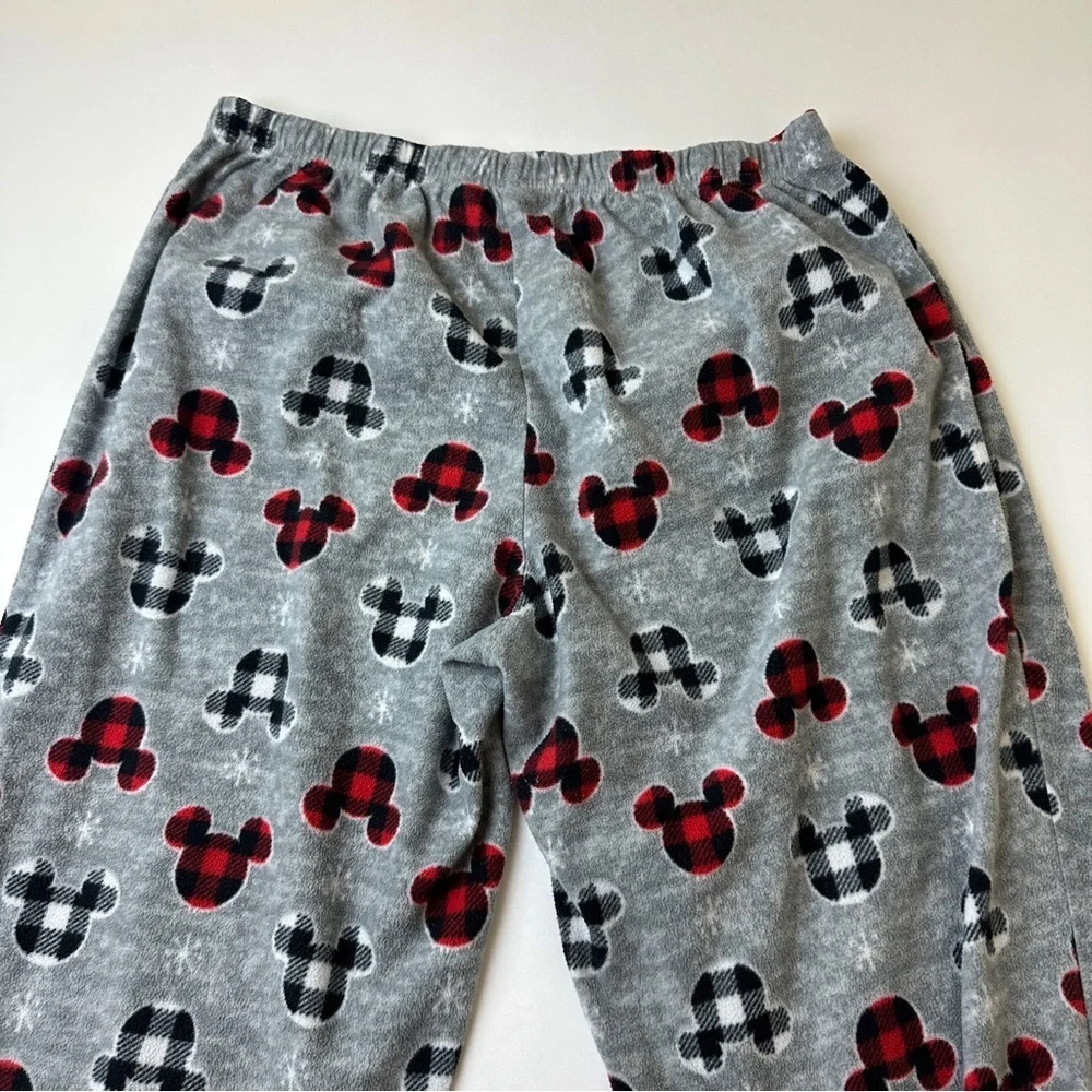 Disney Pajama Pants Womens XL Mickey Mouse Fleece Lounge Sleepwear Plaid Pajama - Picture 8 of 8